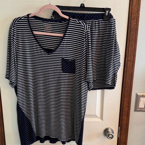 Catherines Other - Catherines Navy and White Striped Sleep set size 18/20